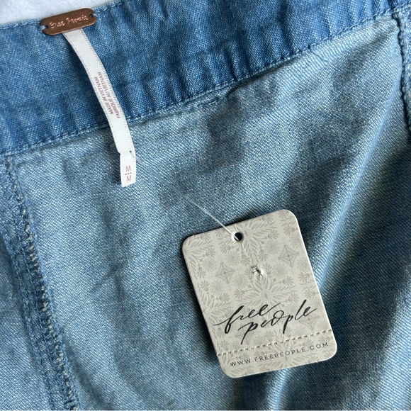 Free People Blue Backless Denim Dress - Picture 4 of 5